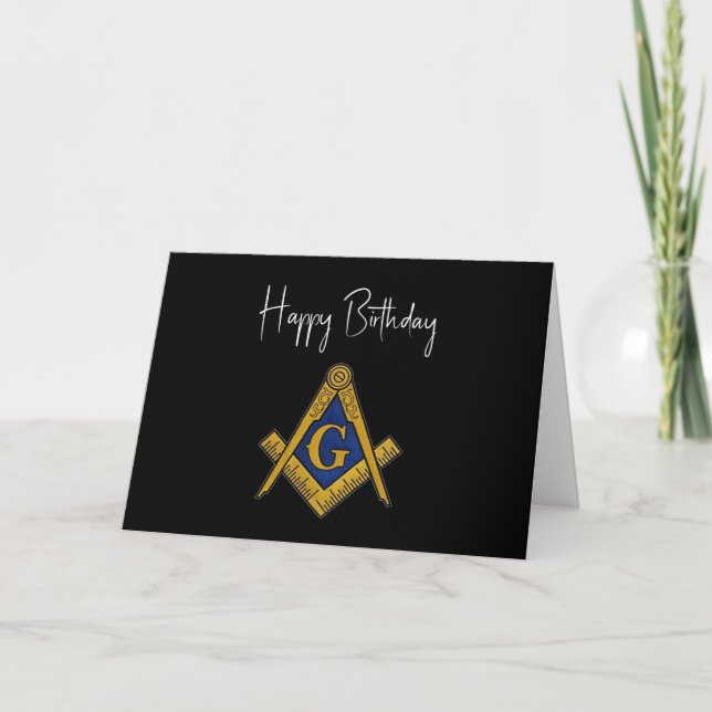 Tarjeta De Agradecimiento Freemason Masonic Mason Freemason Birthday (Anverso)
