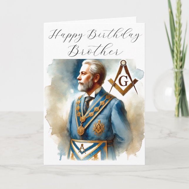 Tarjeta De Agradecimiento Freemason Masonic Mason Freemason Birthday (Anverso)