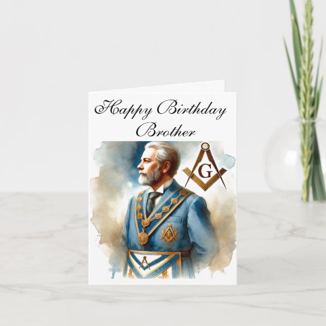 Tarjeta De Agradecimiento Freemason Masonic Mason Freemason Birthday (Anverso)