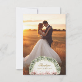 Tarjeta De Agradecimiento french floral garden chateau wedding