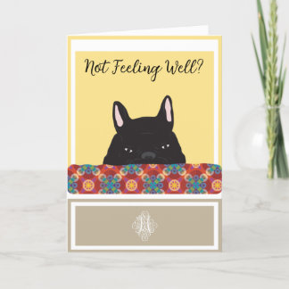 Tarjeta De Agradecimiento Frenchie Get Well Card