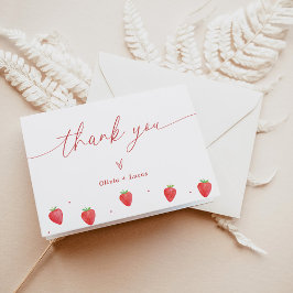 Tarjeta de agradecimiento | Fresa Baby Shower Grac