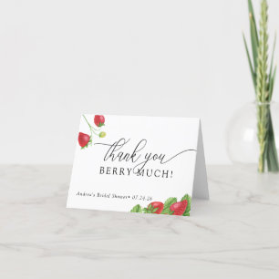Tarjeta De Agradecimiento Fresa   Bayas Dulces 