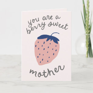 Tarjeta De Agradecimiento Fresa para una madre dulce de cerezo
