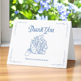 Tarjeta De Agradecimiento Fresco azul de los granjeros mercado ducha de novi