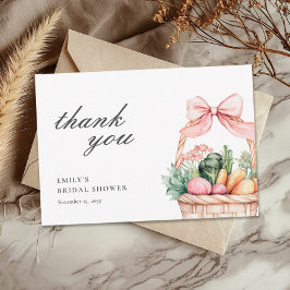 Tarjeta De Agradecimiento Fresco De La Ducha De Novias Del Mercado