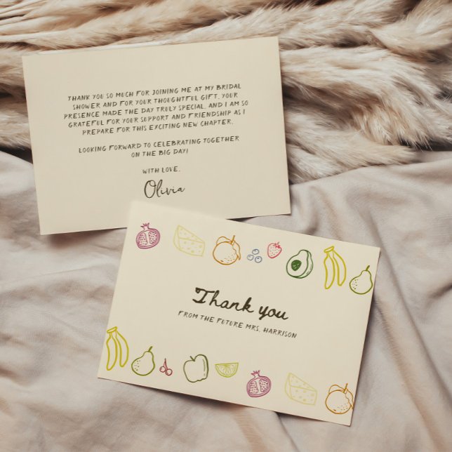 Tarjeta De Agradecimiento Fresco De La Mano Del Mercado Daba Ducha De Novias (Subido por el creador)