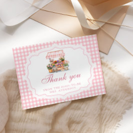 Tarjeta De Agradecimiento Fresco Del Mercado De Los Agricultores De La Ducha