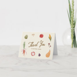 Tarjeta De Agradecimiento Fresco Fuera del Mercado Bridal Shower Caprichoso
