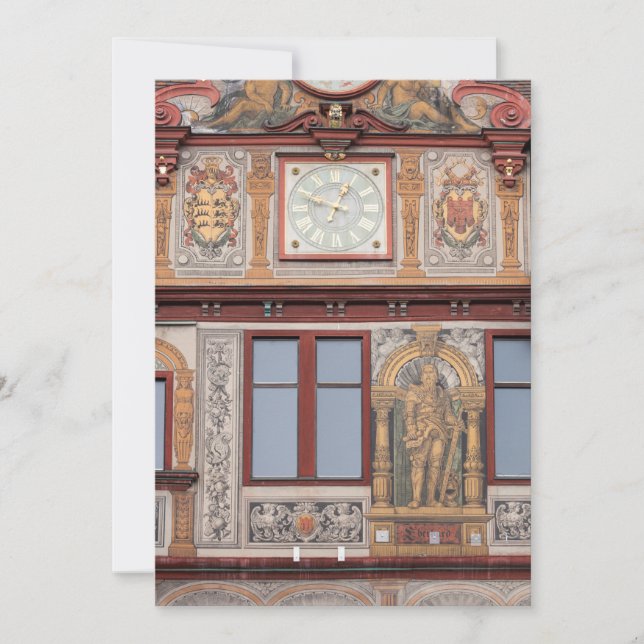 Tarjeta De Agradecimiento Frescos del edificio de la Ciudad Vieja (Anverso)