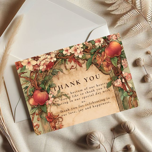 Tarjeta De Agradecimiento Fresh Orchard Botanical Wedding (Subido por el creador)