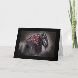 Tarjeta De Agradecimiento Friesian Portrait - Greeting Card
