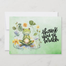 Tarjeta De Agradecimiento Frog Yoga muchas gracias