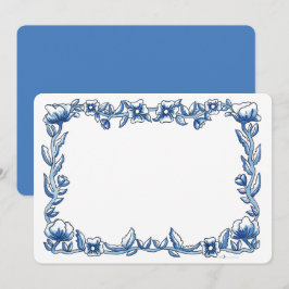 Tarjeta De Agradecimiento Frontera de flores Chinoiserie