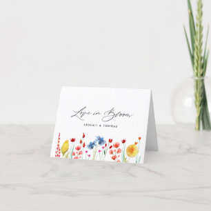 Tarjeta De Agradecimiento Frontera de flores silvestres personalizadas Amor 