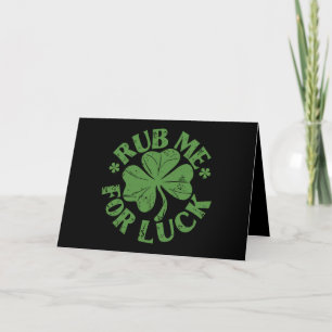Tarjeta De Agradecimiento Frótame Para La Suerte Día De San Patricio Trébol