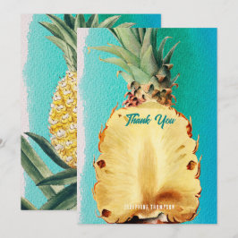 Tarjeta De Agradecimiento Fruta de piña tropical de verano