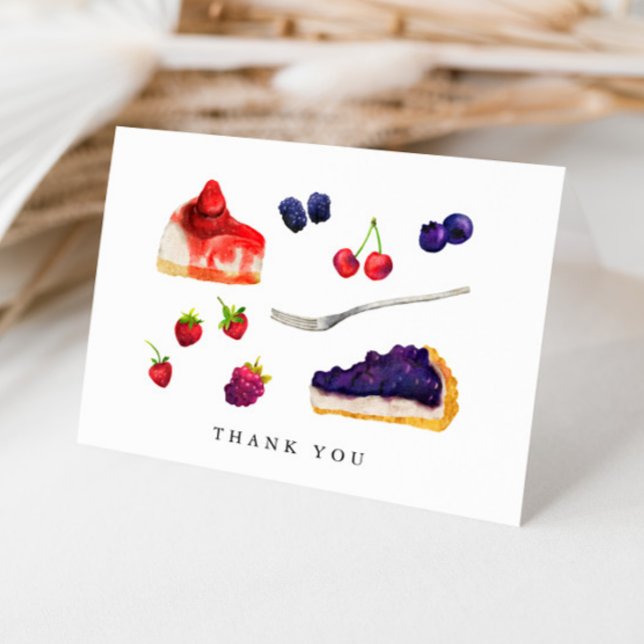 Tarjeta De Agradecimiento Frutas acuáticas y pasteles gracias (Subido por el creador)