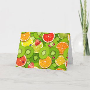 Tarjeta De Agradecimiento Frutas de verano 2
