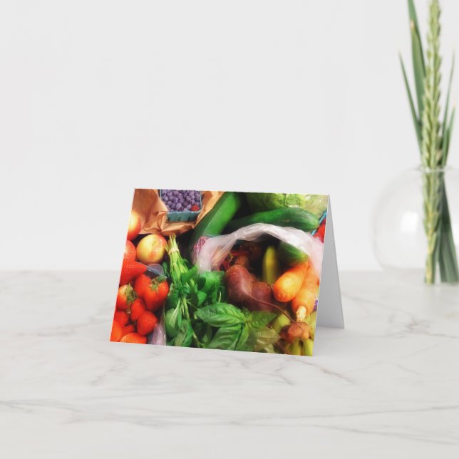 Tarjeta De Agradecimiento Frutas en Veg todos los días (Anverso)