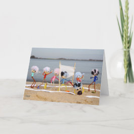 Tarjeta De Agradecimiento Fubby poppetjes die beach volleybal spelen