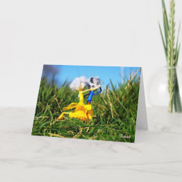 Tarjeta De Agradecimiento Fubby poppetjes die dansen in het gras.