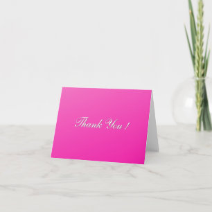 Tarjeta De Agradecimiento Fuchsia Blank Inside Gracias