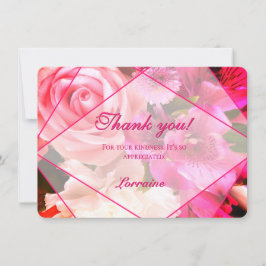 Tarjeta De Agradecimiento Fuchsia Florals Thank You Card