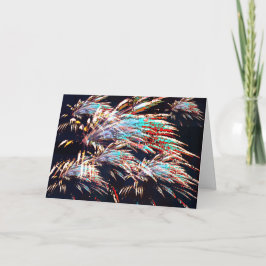 Tarjeta De Agradecimiento Fuegos artificiales sobre el Monte Olivet