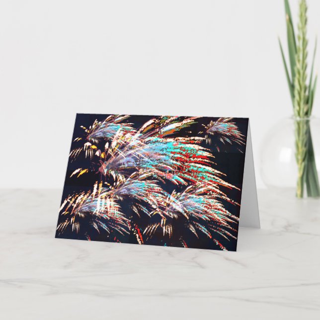 Tarjeta De Agradecimiento Fuegos artificiales sobre el Monte Olivet (Anverso)