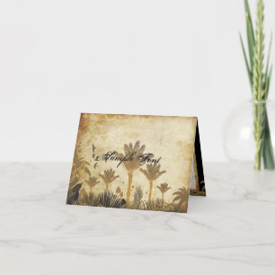 Tarjeta De Agradecimiento ¡Fuentes vintage de palmera de PixDezines + color!