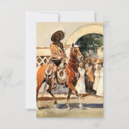 Tarjeta De Agradecimiento “Fuera de una iglesia mexicana” de Edward Borein