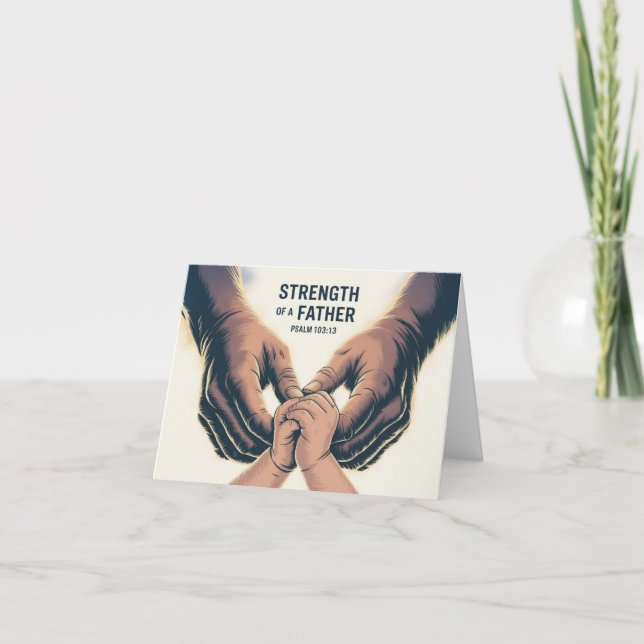 Tarjeta De Agradecimiento Fuerza de la carta cristiana del Día del Padre (Anverso)