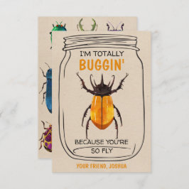 Tarjeta De Agradecimiento Fun Bug Día de San Valentín Card Beatle
