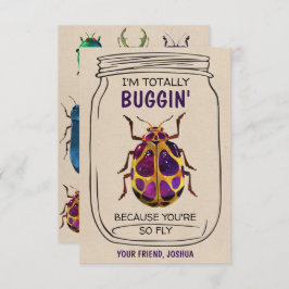Tarjeta De Agradecimiento Fun Bug Día de San Valentín Card Beatle
