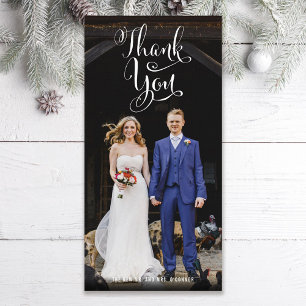Tarjeta De Agradecimiento Fun Casual Boda Foto Gracias