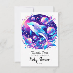 Tarjeta De Agradecimiento Fun Dolphin Baby Shower