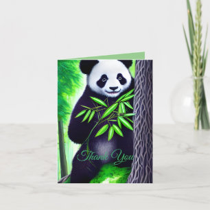 Tarjeta De Agradecimiento Fun Little Panda Bear