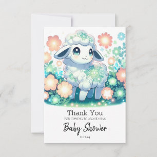 Tarjeta De Agradecimiento Fun Sheep Baby Shower