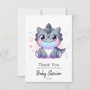 Tarjeta De Agradecimiento Fun Sweet Dinosaur Baby Shower
