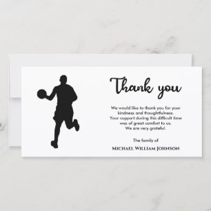 Tarjeta De Agradecimiento Funcionario conmemorativo del jugador de baloncest