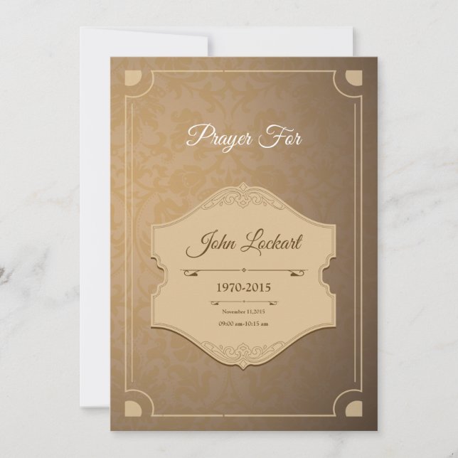 Tarjeta de agradecimiento funeral (Anverso)
