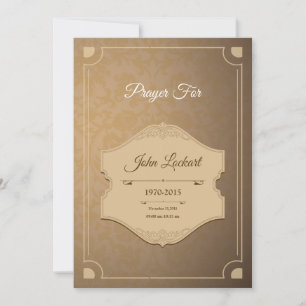 Tarjeta de agradecimiento funeral