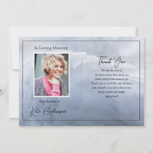 Tarjeta de agradecimiento funeral