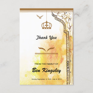 Tarjeta de agradecimiento funeral