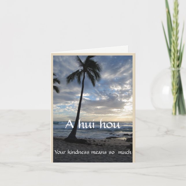 Tarjeta De Agradecimiento Funeral A Hui Hou gracias a la familia (Anverso)