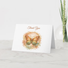 Tarjeta de agradecimiento funeral Boho Butterfly