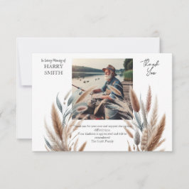 Tarjeta De Agradecimiento Funeral botánico moderno