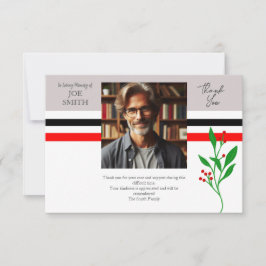 Tarjeta De Agradecimiento Funeral botánico moderno