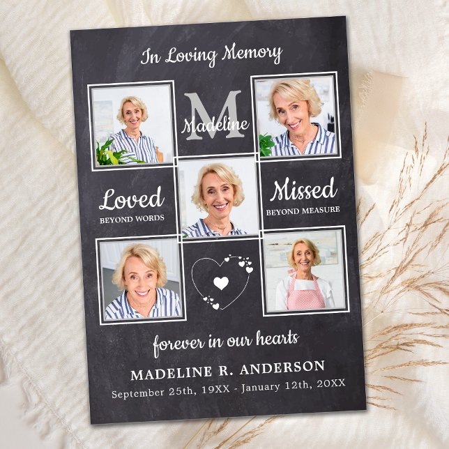 Tarjeta De Agradecimiento Funeral conmemorativo 5 Simpatía por el Collage de (Subido por el creador)